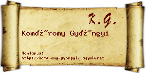 Komáromy Gyöngyi névjegykártya